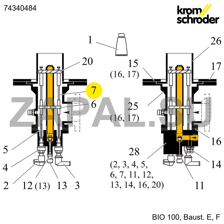 Электродный стержень BR 100 L1085 открытый